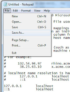 notepad save as