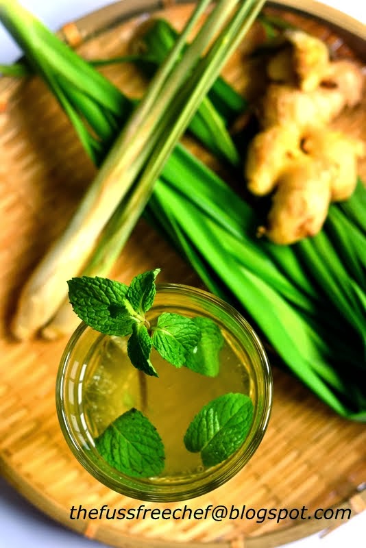 the FUSS FREE chef Lemongrass, Pandan, Ginger and Mint Cooler