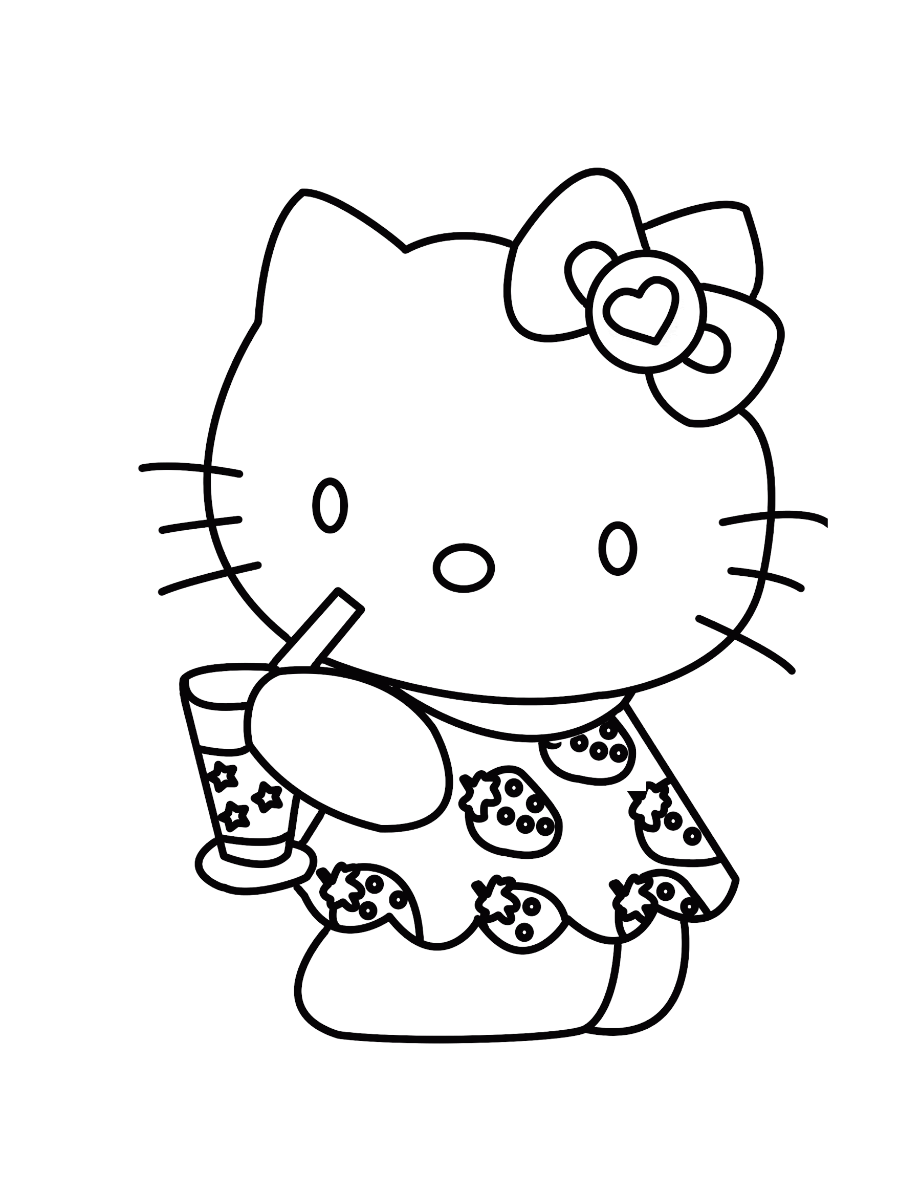 Coloring Page Of Hello Kitty - 265+ File Include SVG PNG EPS DXF