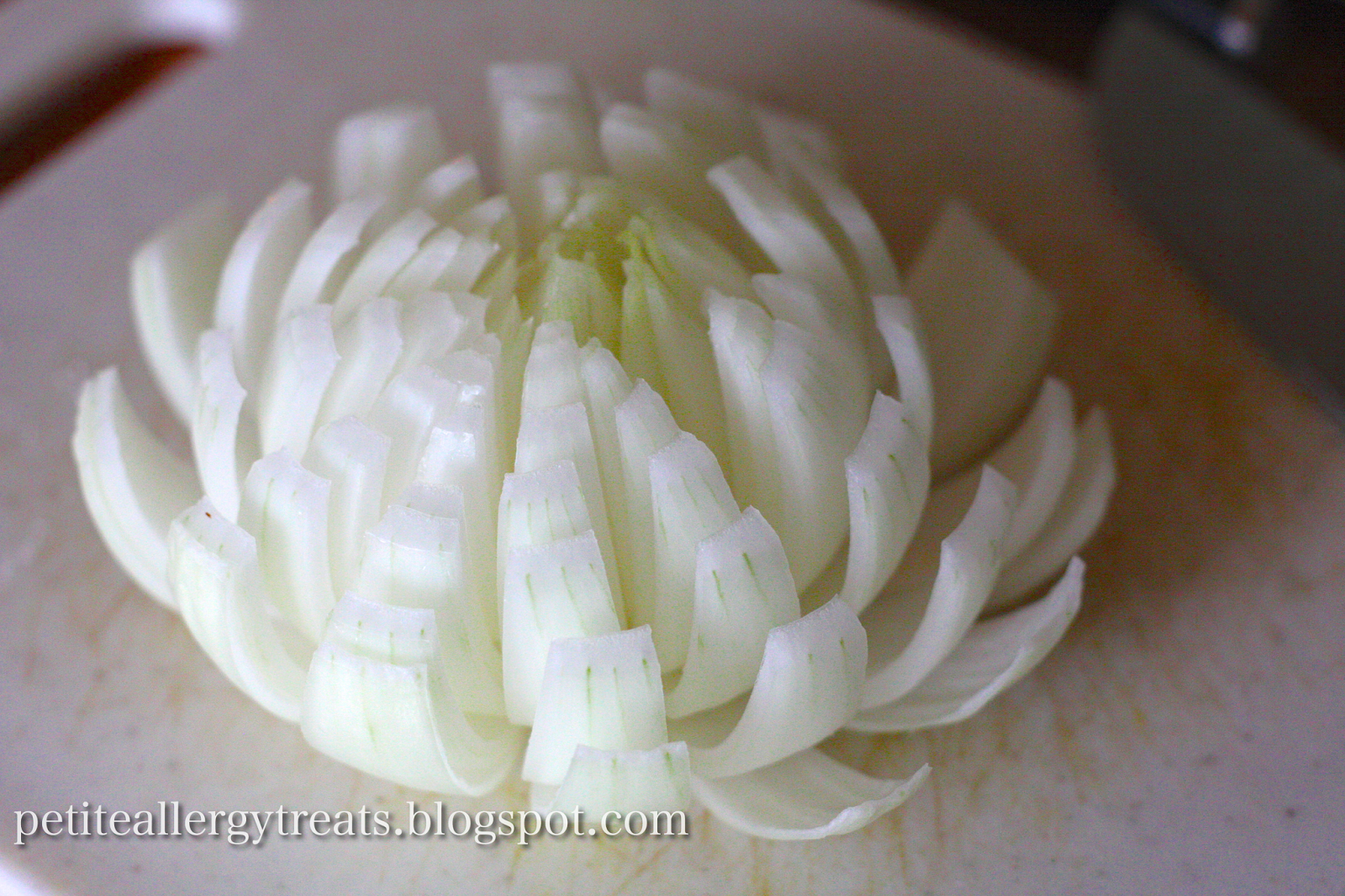Gluten Free Vegan Baked Blooming Onion - Petite Allergy Treats
