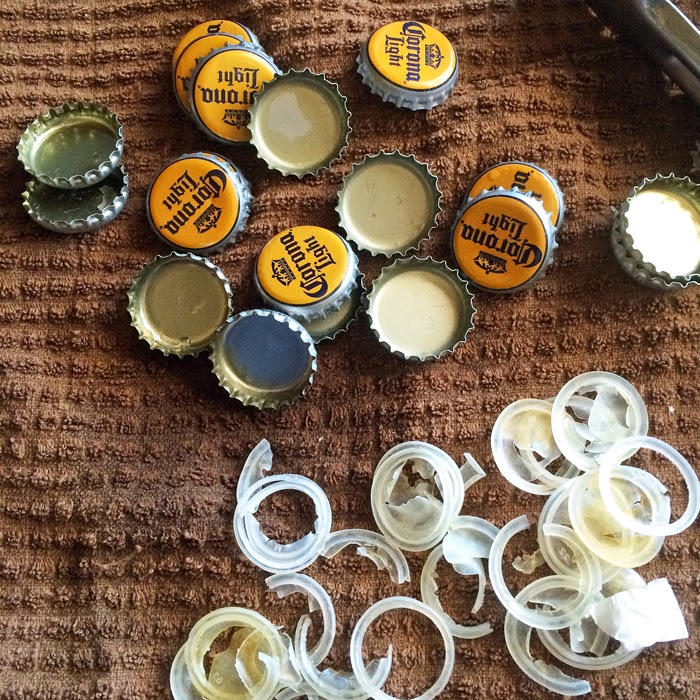 Rose Mary's Clay BEER BOTTLE CAP BEADS