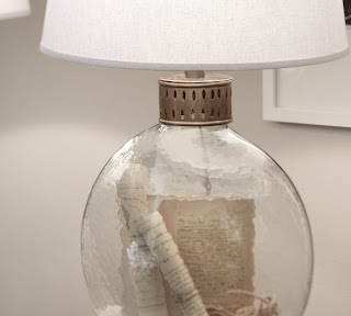 Pottery Barn glass lamps that you can fill!