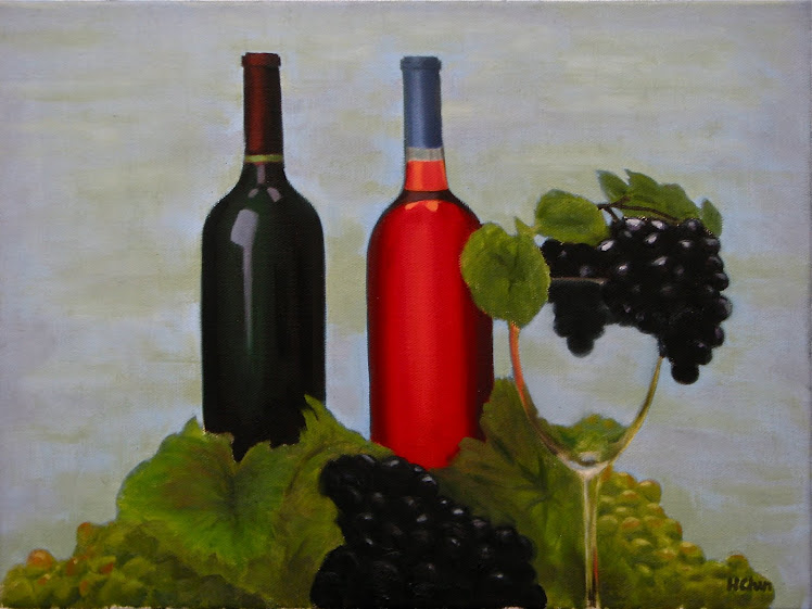 "Wine and Grapes" - 12 x 16