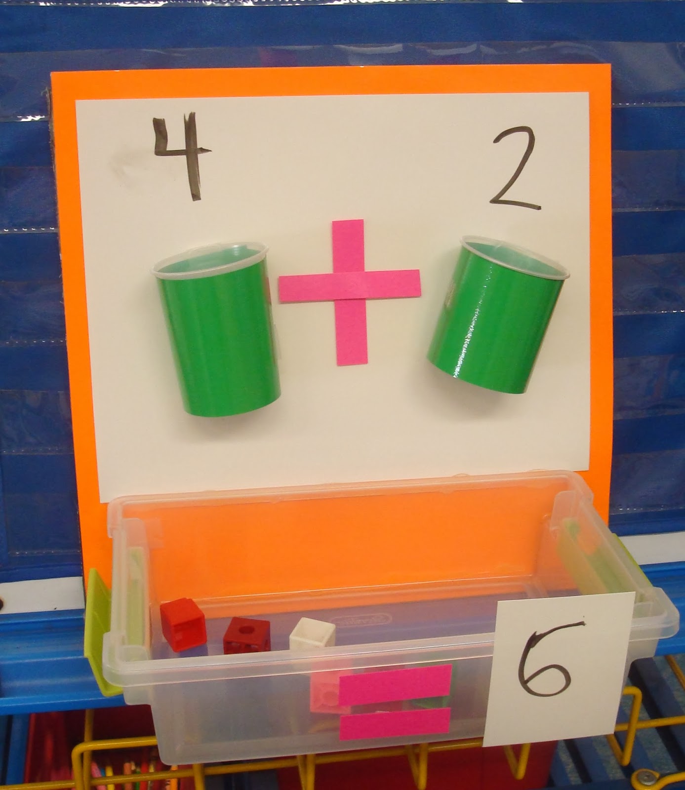Sweet Sounds of Kindergarten Math Addition Cups!