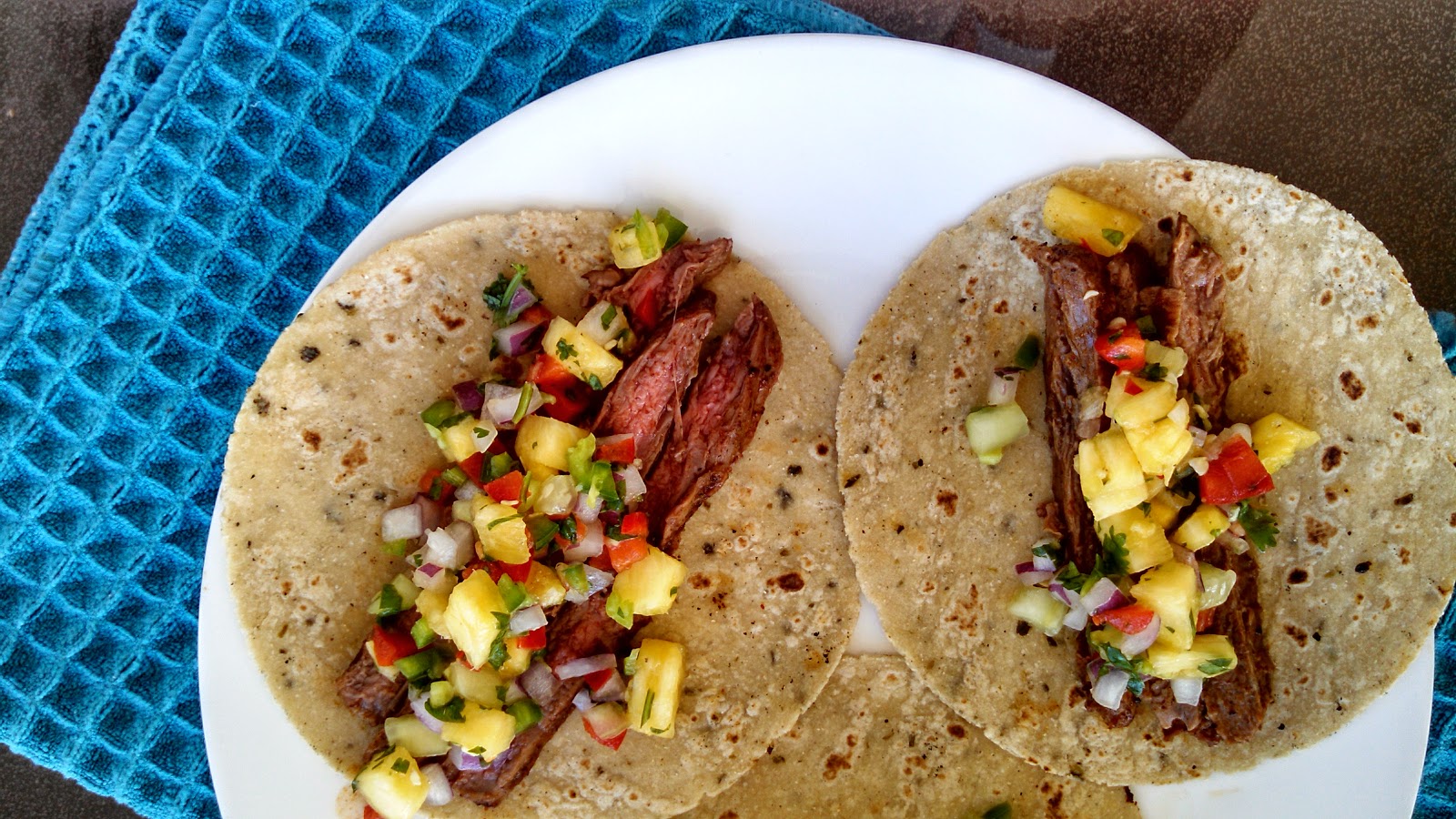 Hot Dog It's a Food Blog Flank Steak Tacos with Pineapple Salsa