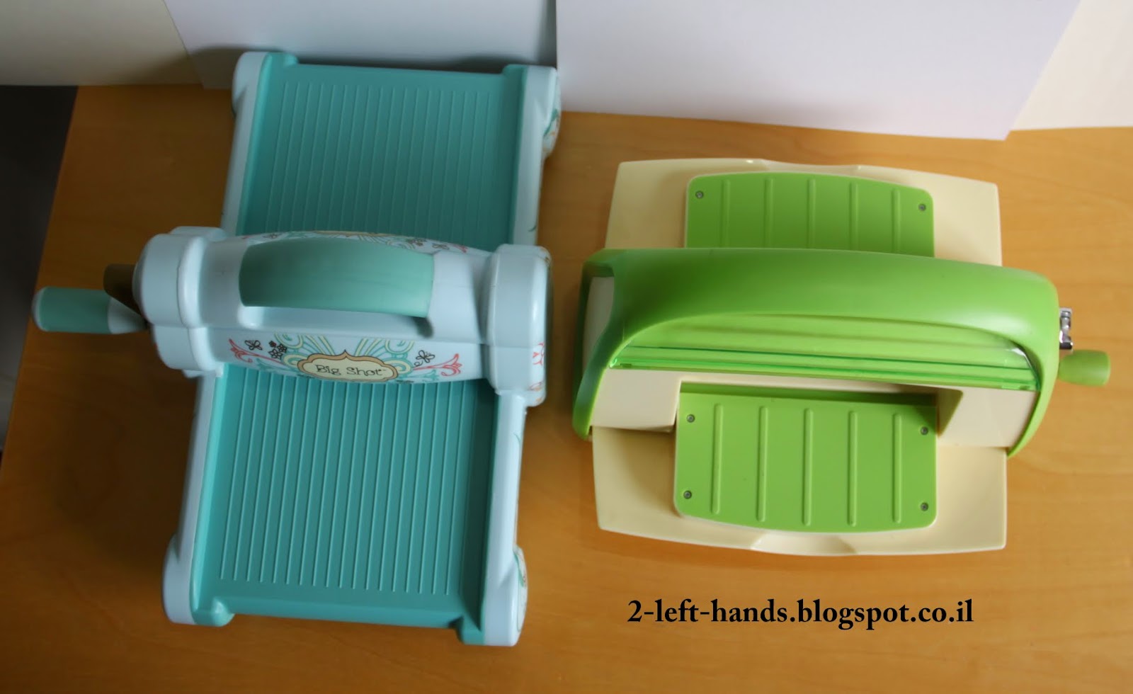 Two Left Hands Comparison between the Cuttlebug and the Big Shot