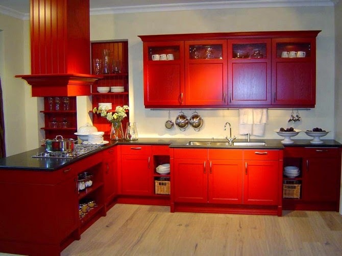 Cocinas de color rojo - Colores en Casa