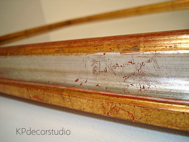 KP Tienda Vintage Online: Espejo dorado de madera marco artesano