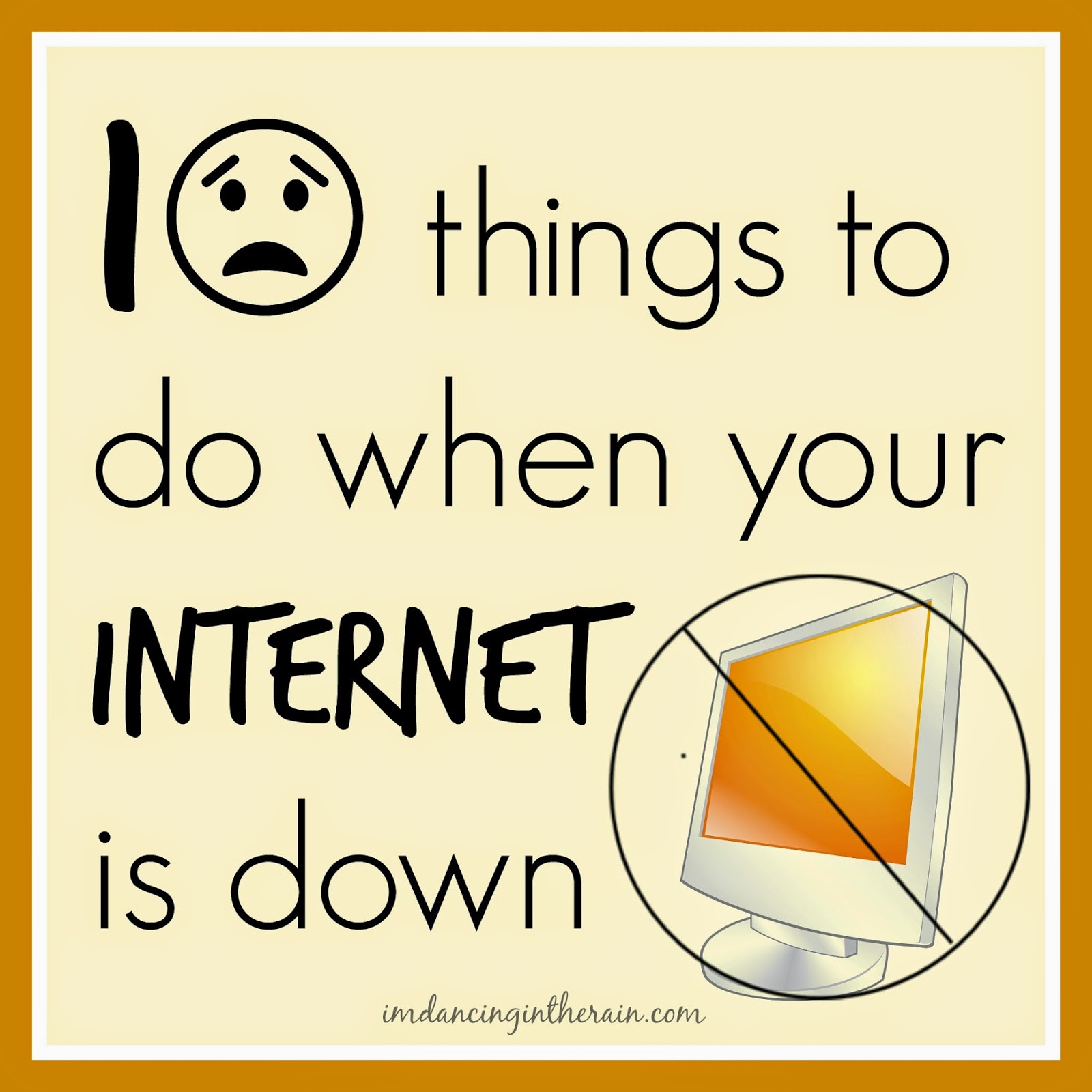 Dancing in the Rain 10 Things a Blogger Does when Her is Down