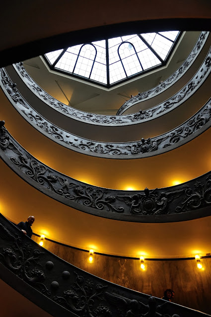 Spiral staircase at the Vatican Museums