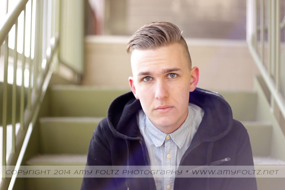 a senior photo session in downtown Terre Haute