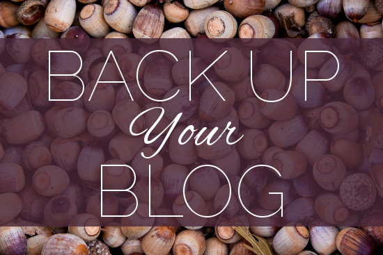 back up your blog