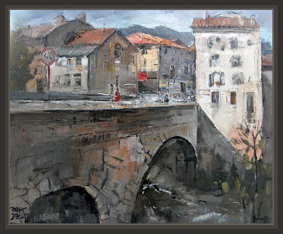 CAMPDEVANOL-PINTURA-GIRONA-PUEBLOS-CUADROS-ARTE-PINTOR-ERNEST DESCALS