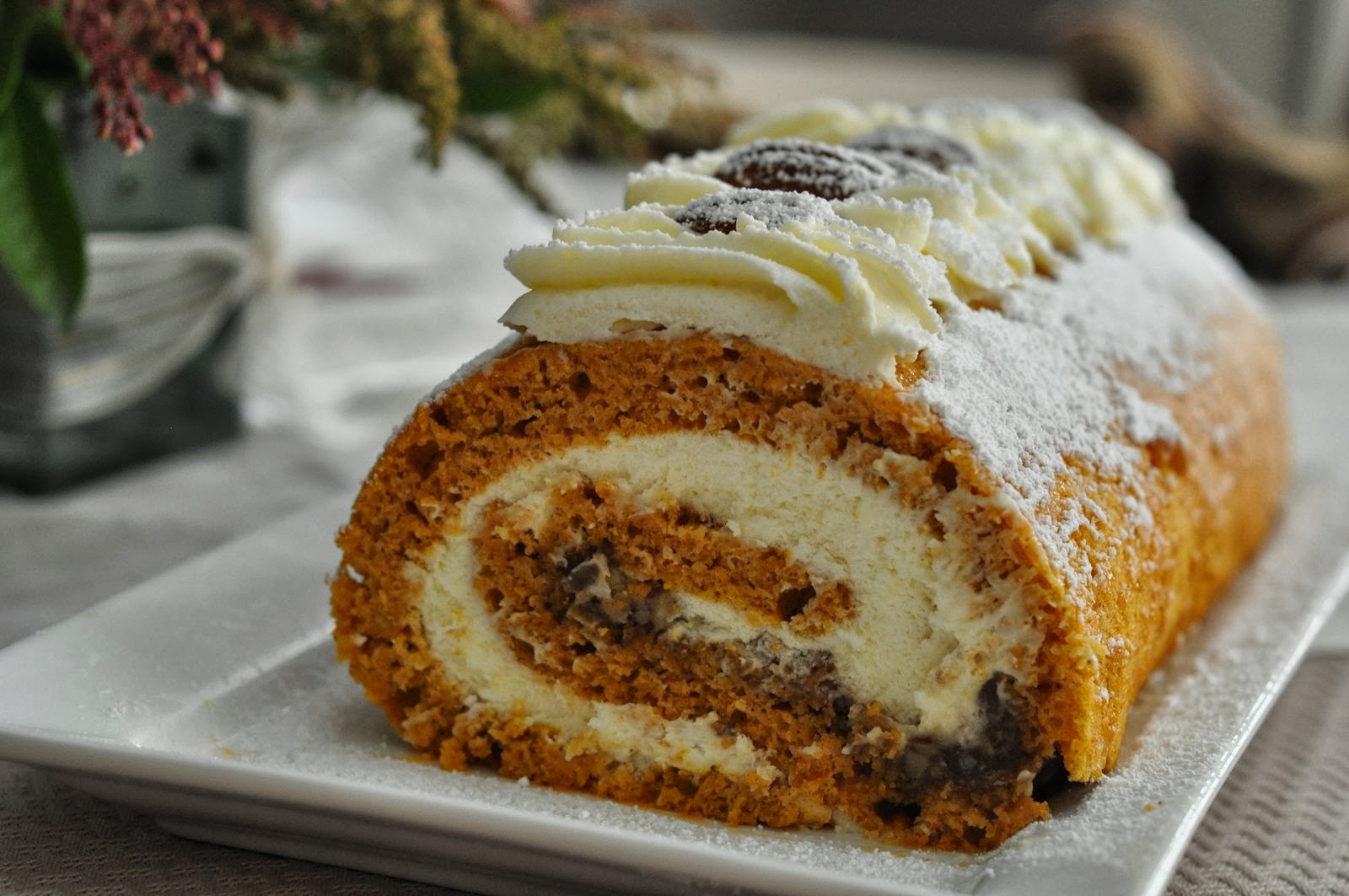 Mennonite Girls Can Cook Pumpkin Pecan Jelly Roll