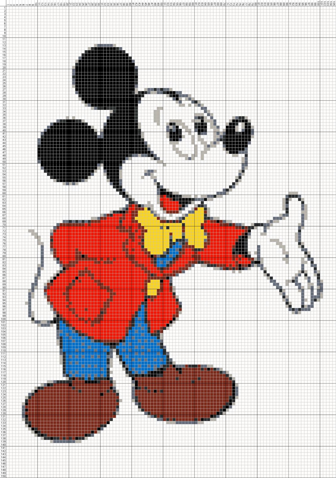 Gambarkristikcom Mickey Free Cross Stitch Patterns Gambar Pola