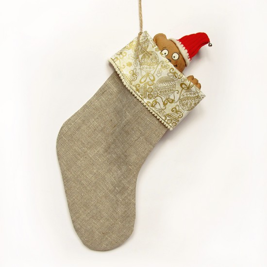  Christmas Stocking, белый носок для подарков