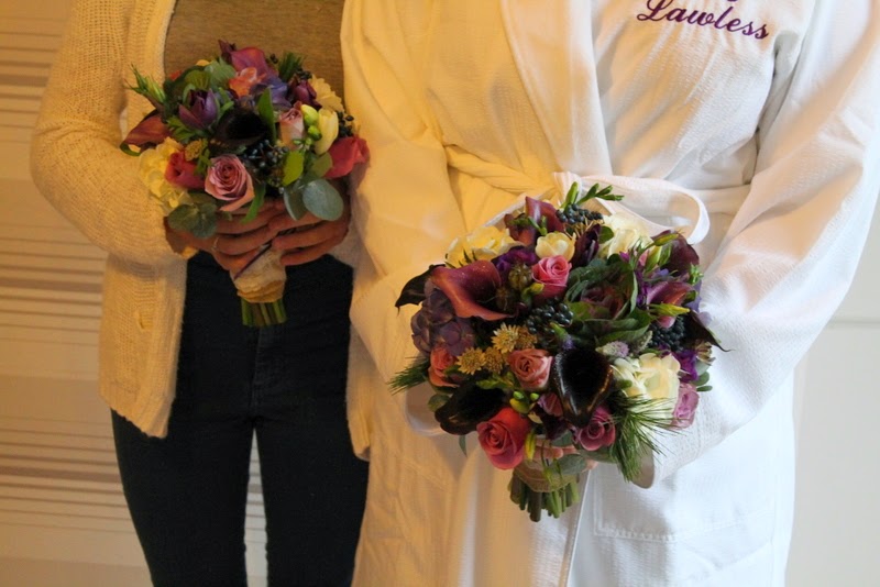 Kristina & Dave's Perfectly Purple Winter Wedding Day at Singleton Lodge