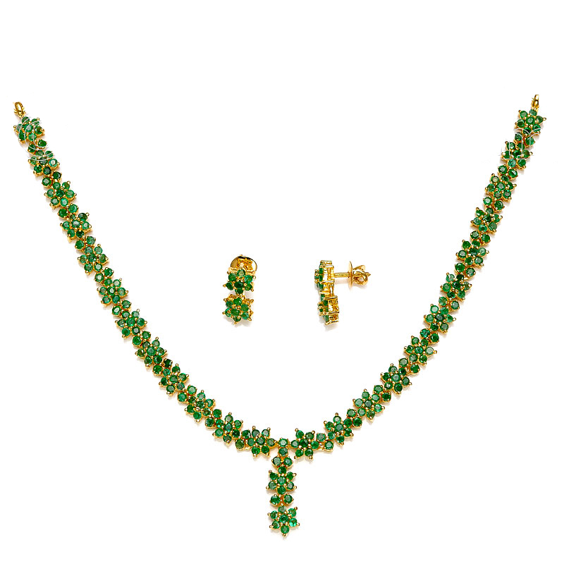 gold_ fashion_ jewellery emerald necklace