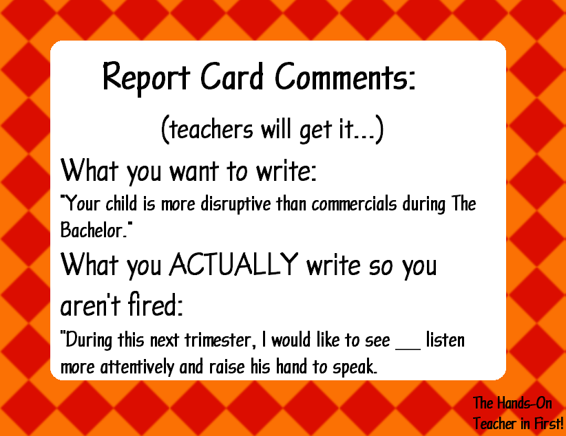 Report card comments for preschool picture