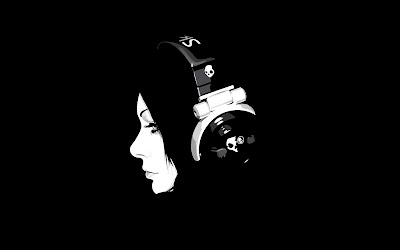 Girls with black skullcandy headphones wallpapers