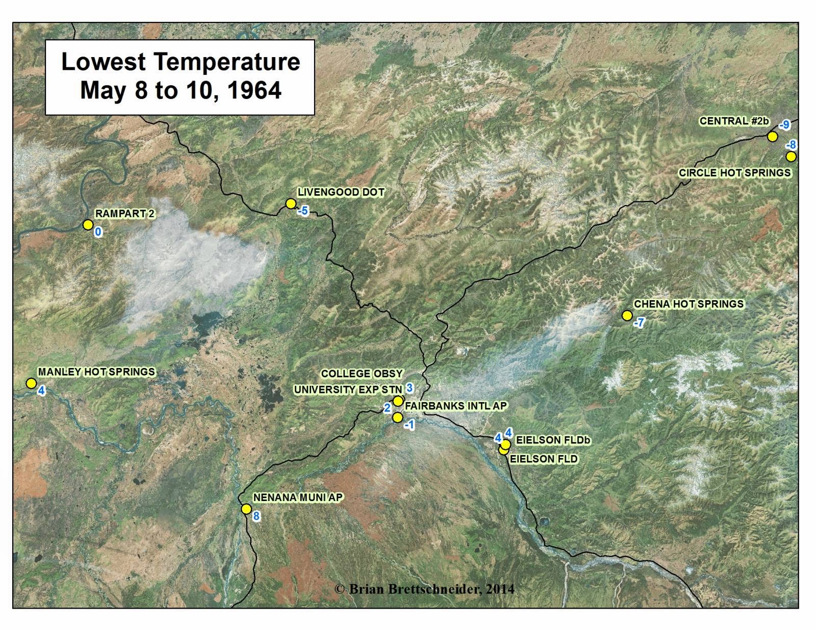 Deep Cold Alaska Weather & Climate The May 1964 1°F Low Temperature