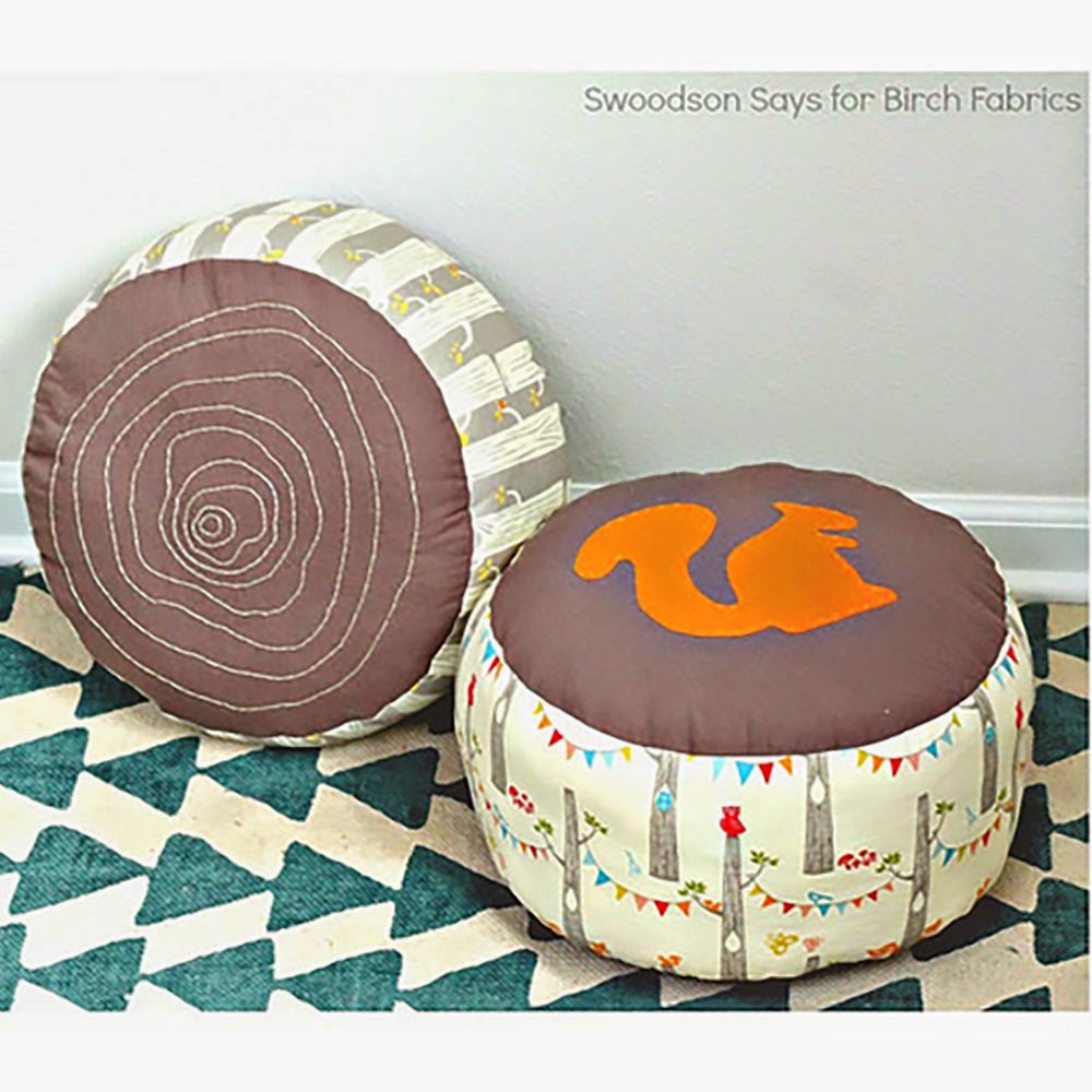 PDF Pattern | Log Slice Pouf