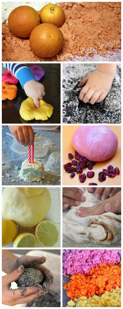 50+ amazing dough recipes made from common household materials.  Turn almost anything into sensory play with these genius play recipes!