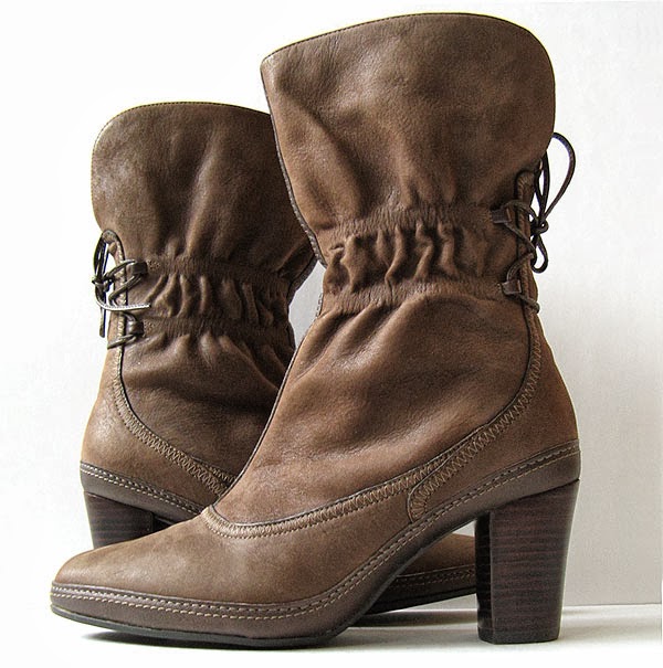 CLARKS BROWN LEATHER ANKLE BOOTS WOMENS SIZE 8