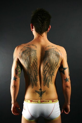 Real men like an angel tattoos too They may have a different meaning for