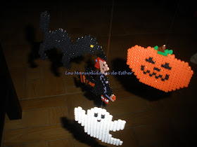 Móvil Halloween hecho con Hama Beads