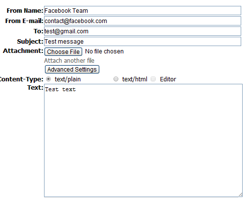 send anonymous mails