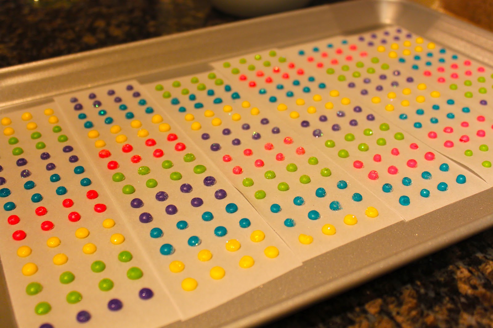 love is in the details Homemade Glitter Candy Buttons