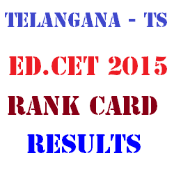 Telangana TS Ed.CET Rank Card & Results
