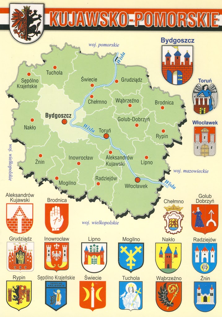 Poland on Postcards Województwo kujawskopomorskie / Kuyavian