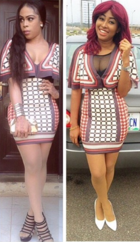 Photos: Nigerian babes rock Kim K's famous Balmain VMAs dress