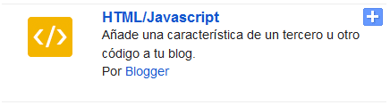 Gadget de Blogger HTML Javascript