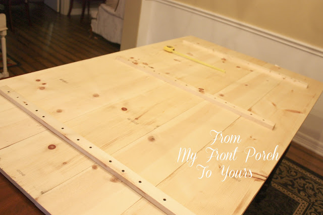 DIY Wood Planked Table Top- Farmhouse DIning Room Table- From My Front ...