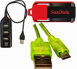 SanDisk Cruzer Switch 8 GB Pen Drive for Rs.189 | Enter 4 Port E-U4P USB Hub for Rs.99 | HiTech USB Cables for Rs. 99 Only @ Flipkart