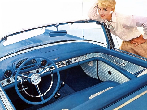 Luxury Car search in a 1956 Ford Thunderbird