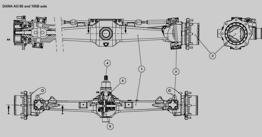 Tractor parts and attachments Dana front axle