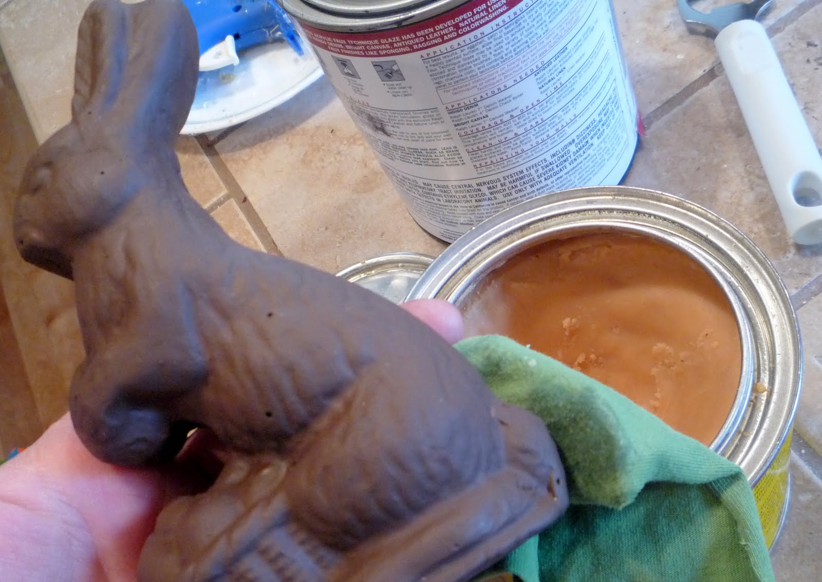 Crafty Sisters: Chocolate Mold Easter Bunnies Using Sculptamold