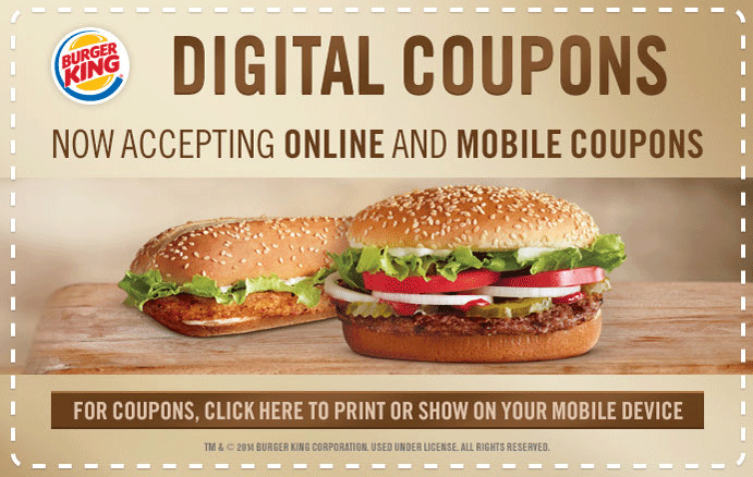 Burger king discount coupons
