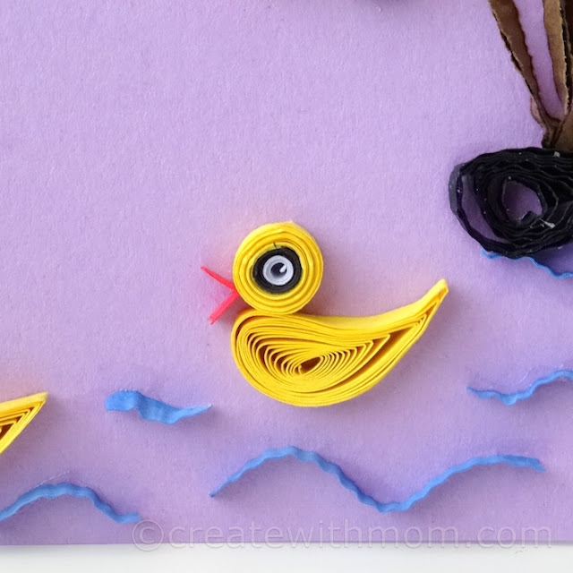 quilled duck card