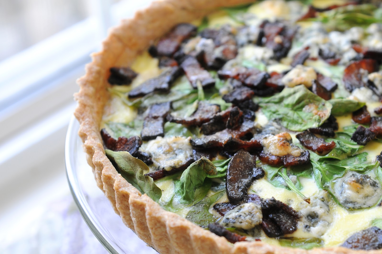 Simply Gourmet 134. Spinach, Blue Cheese and Bacon Quiche with a Spelt