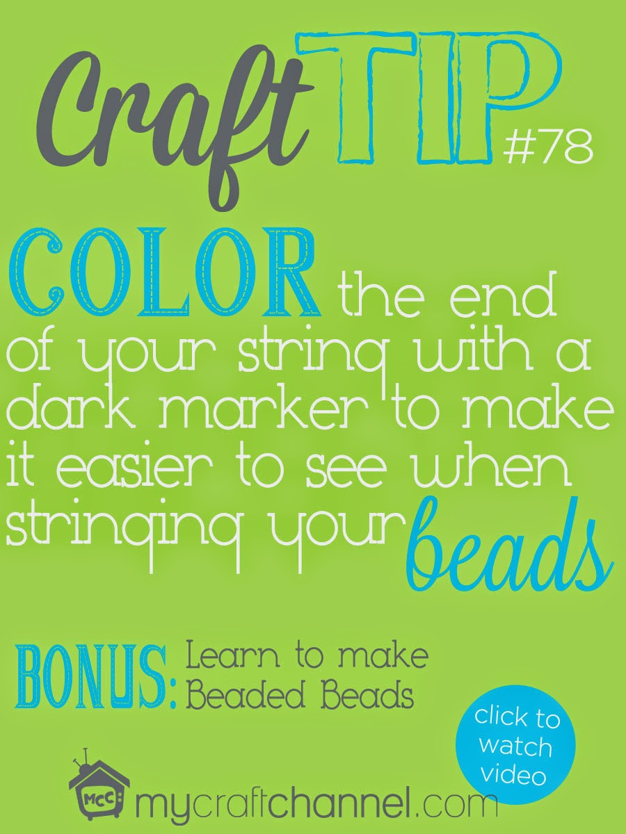 My Craft Channel June 30th Simple Beaded Bead Craft Tip, Fiskars