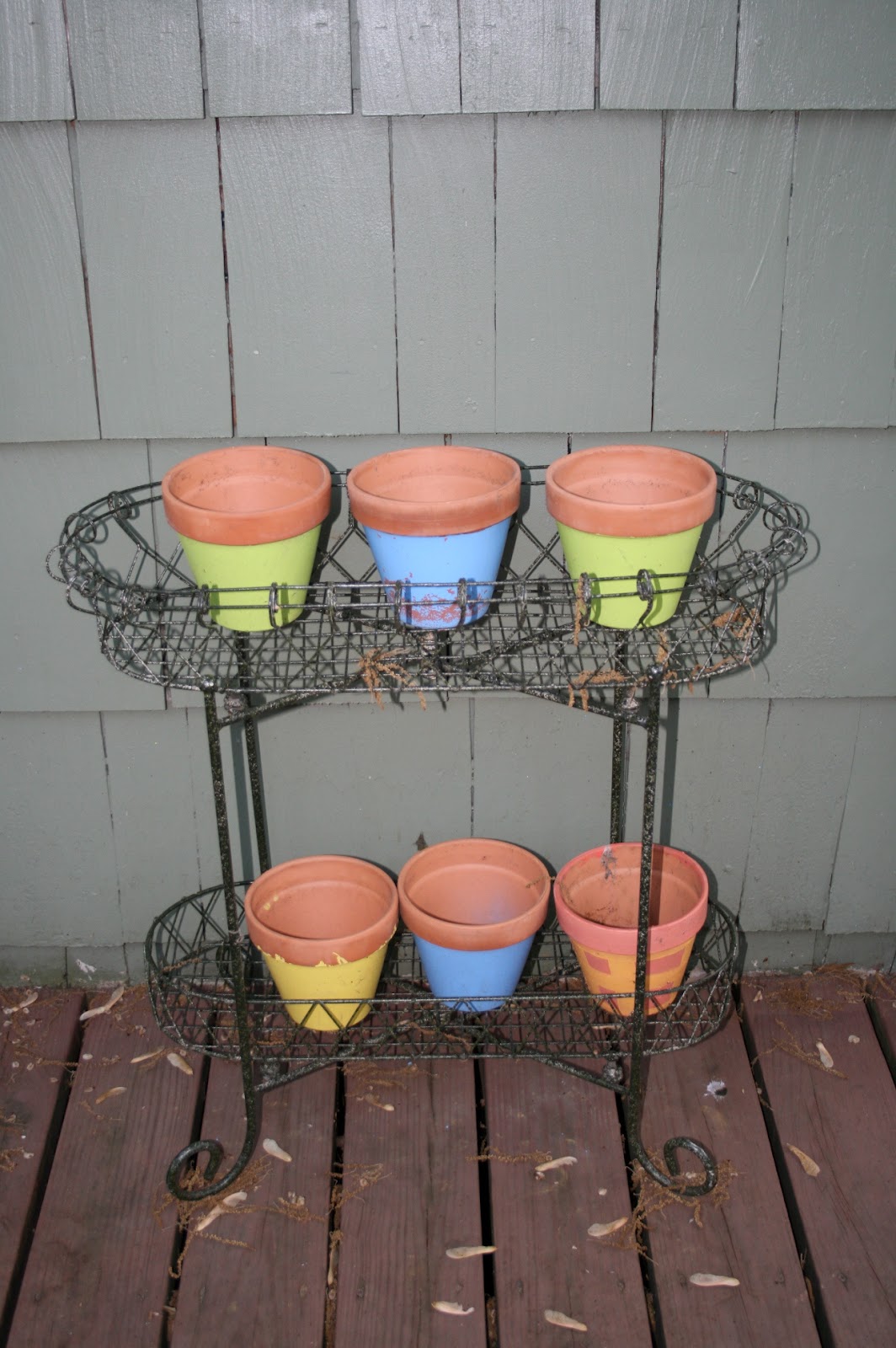 Pretty Penny Revamped Flower Pots & Stand