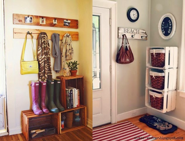 decoração com caixas de madeira