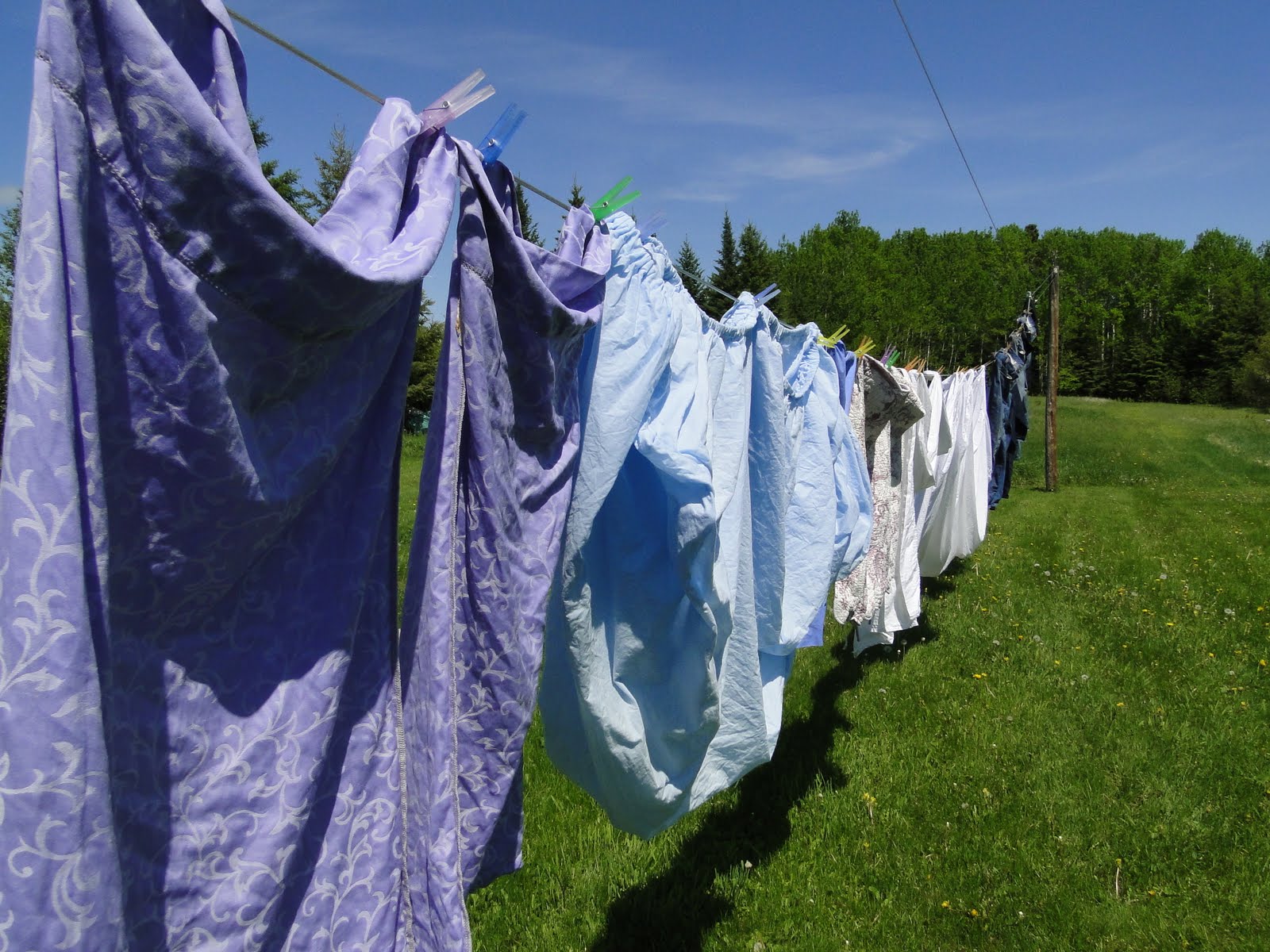 From Nature to Home Simple Pleasures Hanging Sheets out to Dry..