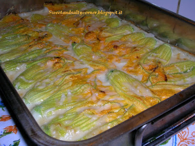 Fiori di zucca al forno