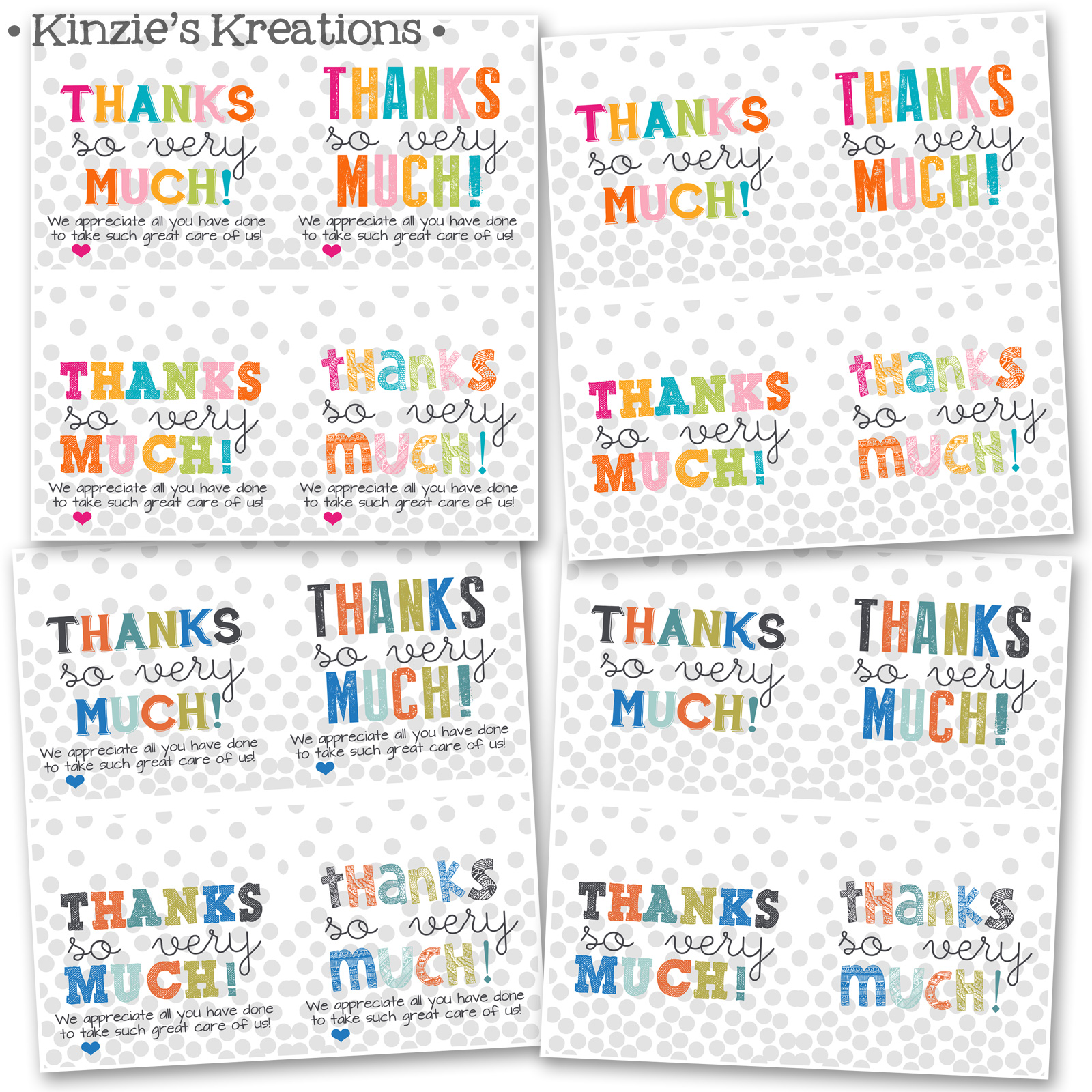 Kinzie S Kreations Hospital Thank You Cards